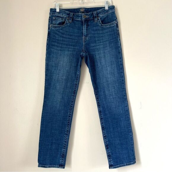 Kut from the Kloth Women's Straight Leg Mid Rise Denim Jeans SP333MA2 SZ 8 - Picture 2 of 14